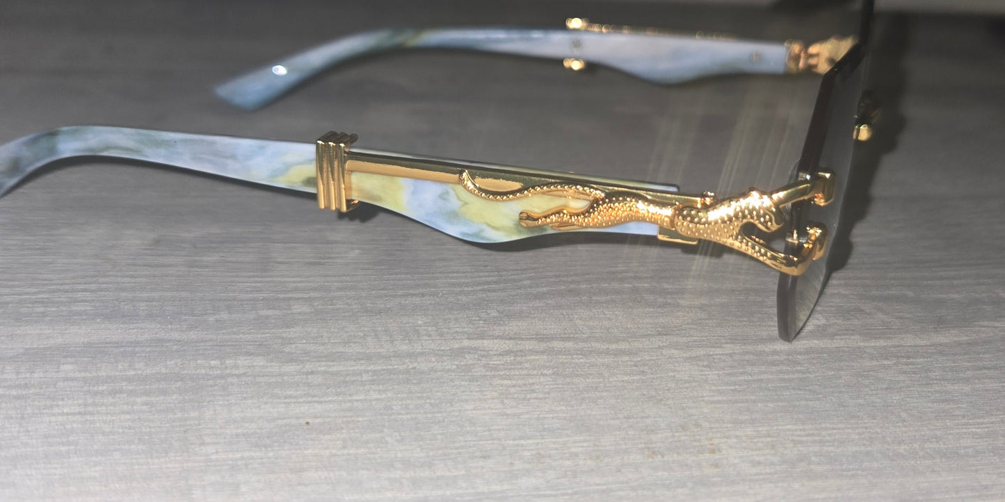 LUV Luxe™ Double-C Rimless Sunglasses