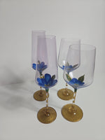Gilded Flower Hand-Painted Glassware Collection
