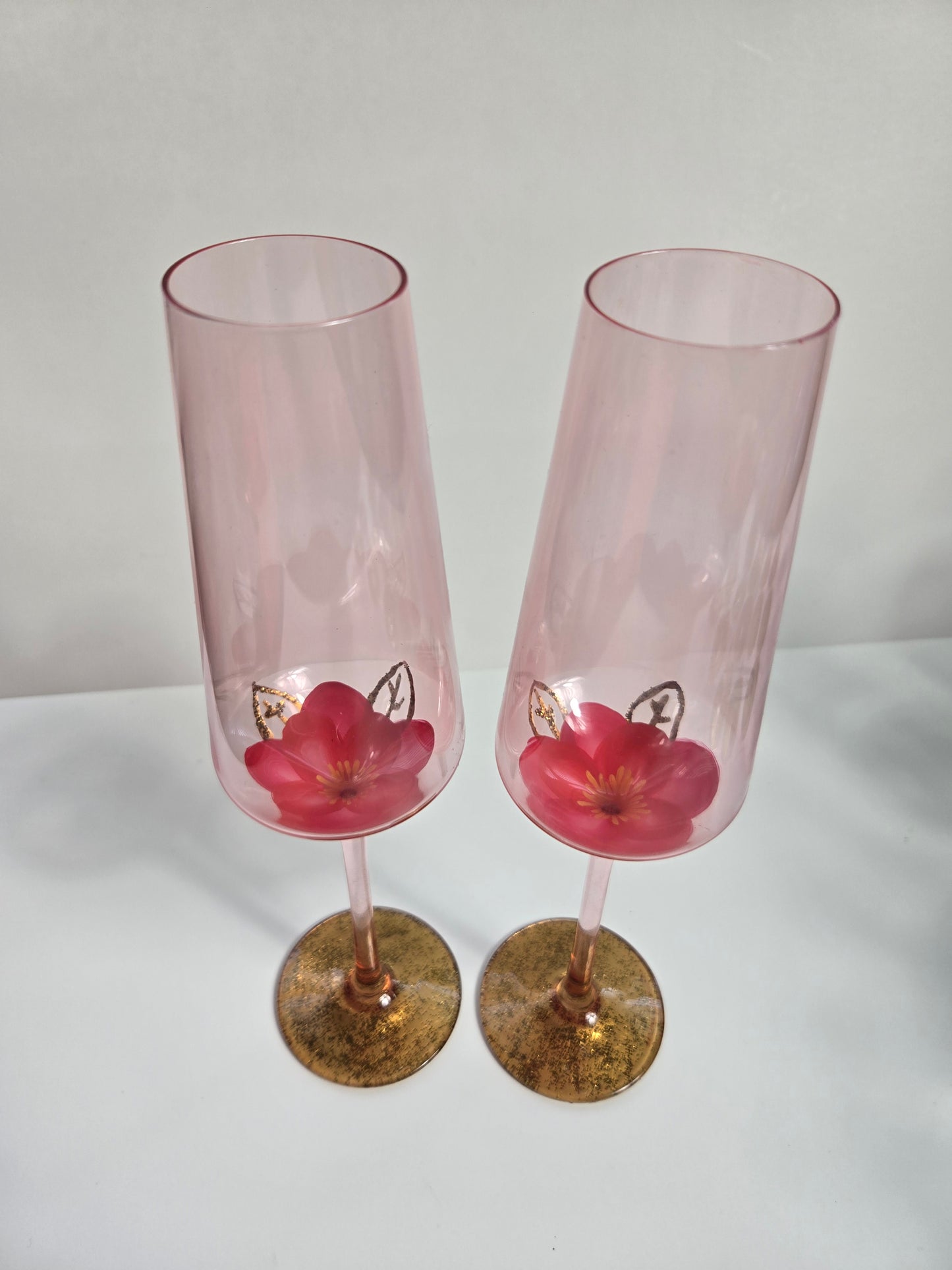 Gilded Flower Hand-Painted Glassware Collection