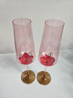 Gilded Flower Hand-Painted Glassware Collection