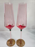 Gilded Flower Hand-Painted Glassware Collection