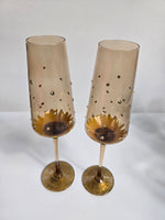 Gilded Flower Hand-Painted Glassware Collection