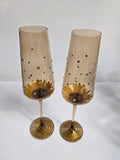 Gilded Flower Hand-Painted Glassware Collection