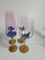 Gilded Flower Hand-Painted Glassware Collection