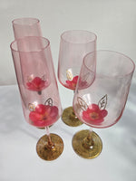 Gilded Flower Hand-Painted Glassware Collection