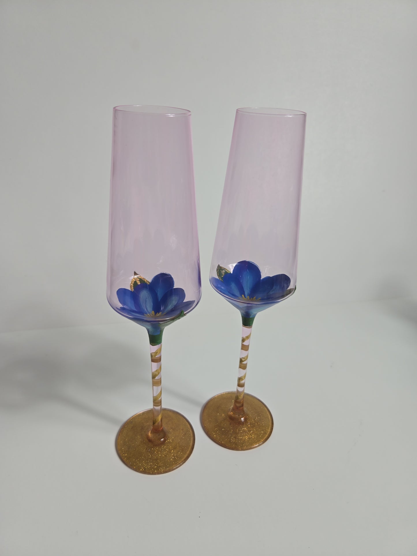 Gilded Flower Hand-Painted Glassware Collection