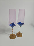 Gilded Flower Hand-Painted Glassware Collection