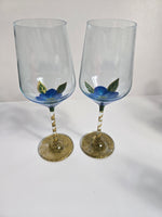 Gilded Flower Hand-Painted Glassware Collection