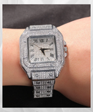 Full diamond quartz watch