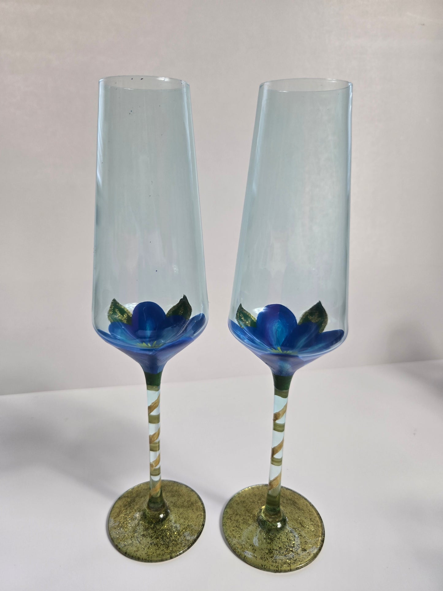 Gilded Flower Hand-Painted Glassware Collection