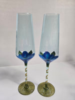 Gilded Flower Hand-Painted Glassware Collection