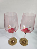 Gilded Flower Hand-Painted Glassware Collection