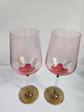 Gilded Flower Hand-Painted Glassware Collection