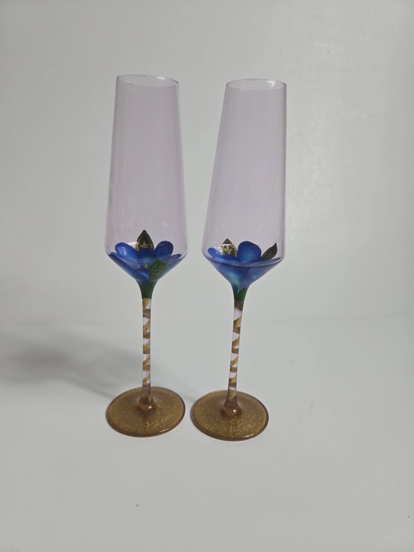 Gilded Flower Hand-Painted Glassware Collection