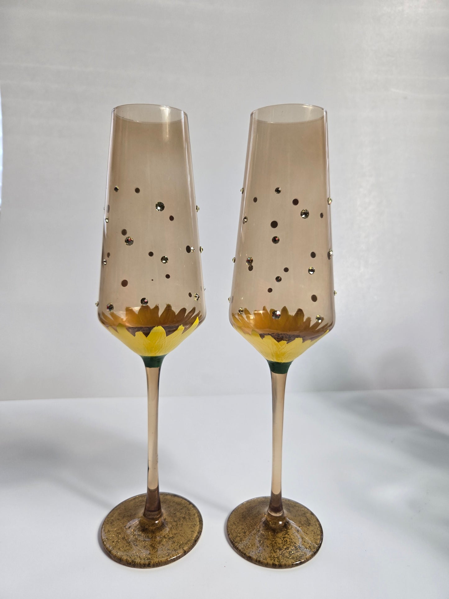 Gilded Flower Hand-Painted Glassware Collection