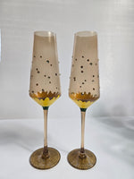 Gilded Flower Hand-Painted Glassware Collection