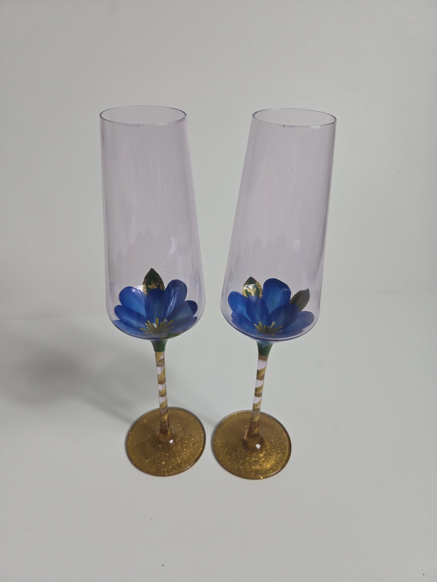 Gilded Flower Hand-Painted Glassware Collection
