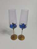 Gilded Flower Hand-Painted Glassware Collection