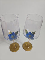 Gilded Flower Hand-Painted Glassware Collection