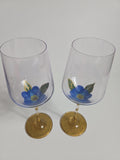 Gilded Flower Hand-Painted Glassware Collection