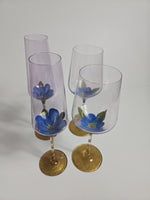Gilded Flower Hand-Painted Glassware Collection
