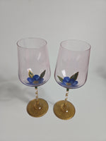 Gilded Flower Hand-Painted Glassware Collection