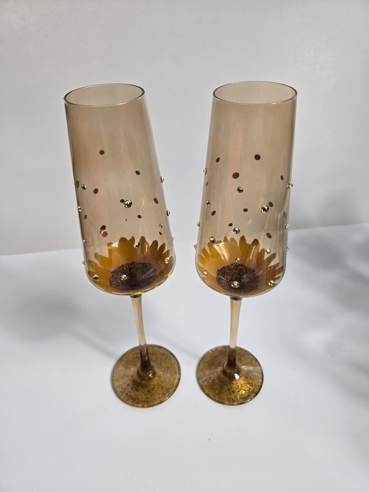 Gilded Flower Hand-Painted Glassware Collection