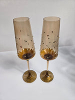 Gilded Flower Hand-Painted Glassware Collection