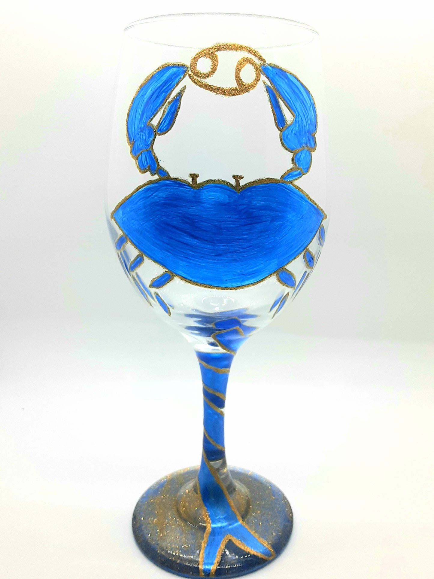 Zodiac wineglass (cancer crab)
