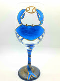 Zodiac wineglass (cancer crab)